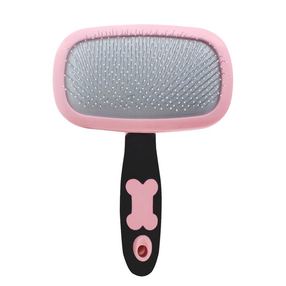 Pet grooming slicker brush, dog cat rabbit...-Pink - Picture 1 of 5